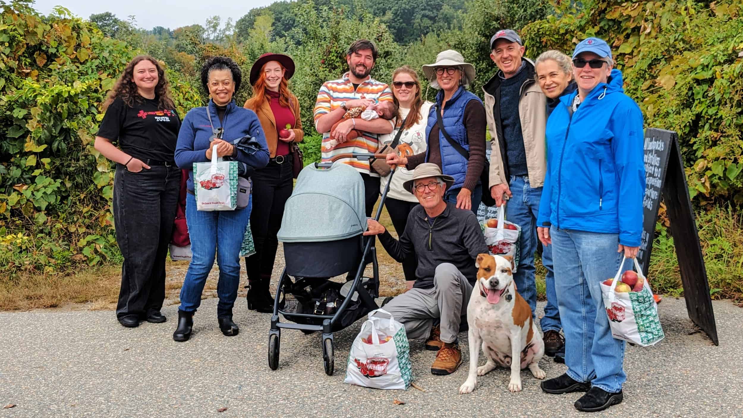 Boston Fusion employees gather to pick apples