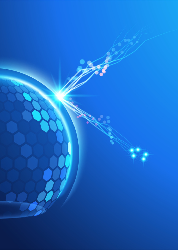 graphic image suggesting a force field on the earth